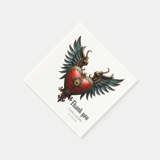 Serviette En Papier Timeless love, surreal elegance in steampunk style (Coin)