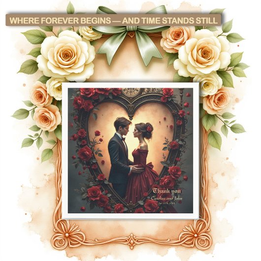 Serviette En Papier Timeless Love –Victorian Gothic Wedding Collection