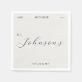 Serviette En Papier Timeless, Personalized Napkins (Devant)