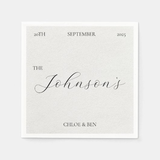 Serviette En Papier Timeless, Personalized Napkins (Devant)