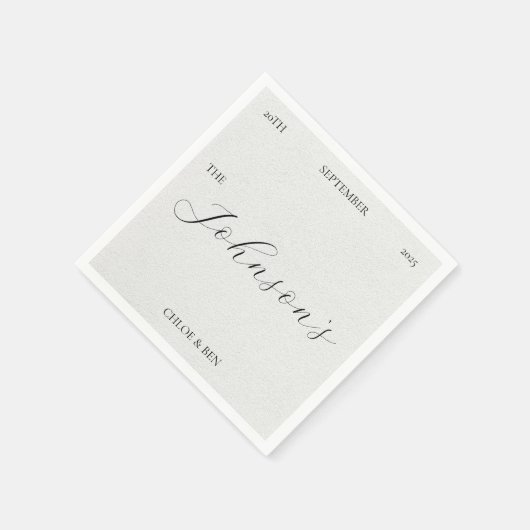Serviette En Papier Timeless, Personalized Napkins (Coin)