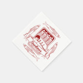 Serviette En Papier Tin de sardines pop art (Coin)