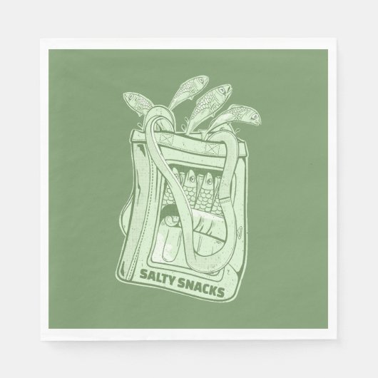 Serviette En Papier Tin de sardines salé snack (Devant)