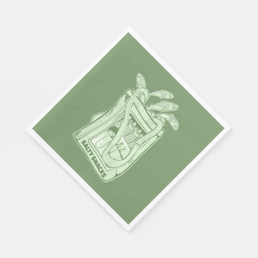 Serviette En Papier Tin de sardines salé snack (Coin)