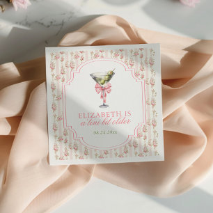 Serviette En Papier 'Tini Bit Ancien Martini Coquette Anniversaire