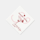 Serviette En Papier Tini Bit Ancienne Bow moderne Cherry Martini Anniv (Coin)