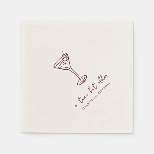 Serviette En Papier Tini Bit Ancienne fête d'anniversaire personnalisé (Devant)