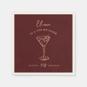 Serviette En Papier Tini Bit Ancienne fête d'anniversaire personnalisé (Devant)