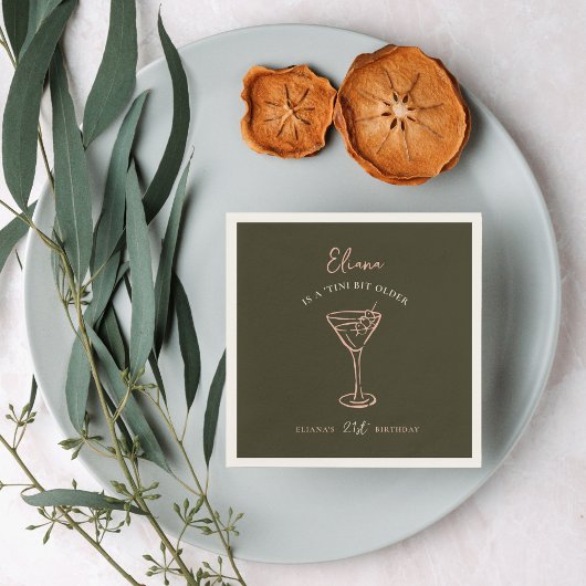 Serviette En Papier Tini Bit Ancienne fête d'anniversaire personnalisé