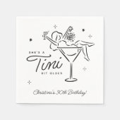 Serviette En Papier Tini Bit Anniversaire de Martini Whimsical (Devant)