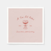 Serviette En Papier Tini Bit Older Espresso Martini Scribble Birthday (Devant)