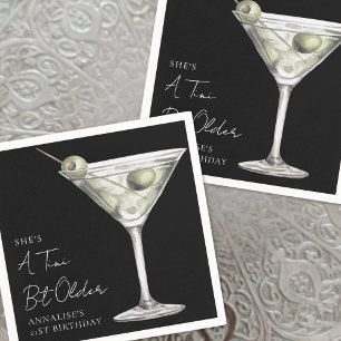 Serviette En Papier Tini Bit Older Martini Anniversaire