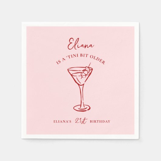 Serviette En Papier Tini Bit Older Personalized Birthday Party (Devant)