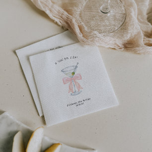 Serviette En Papier Tini Bit plus âgé   Martini à thème Anniversaire