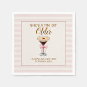 Serviette En Papier Tini Bit plus âgé | Martini thème Anniversaire Nap (Devant)