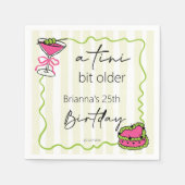 Serviette En Papier Tini bit plus vieux à la main rétro anniversaire p (Devant)