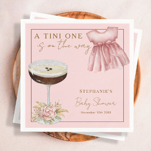 Serviette En Papier Tini One Pink Espresso Martini Girl Baby Shower