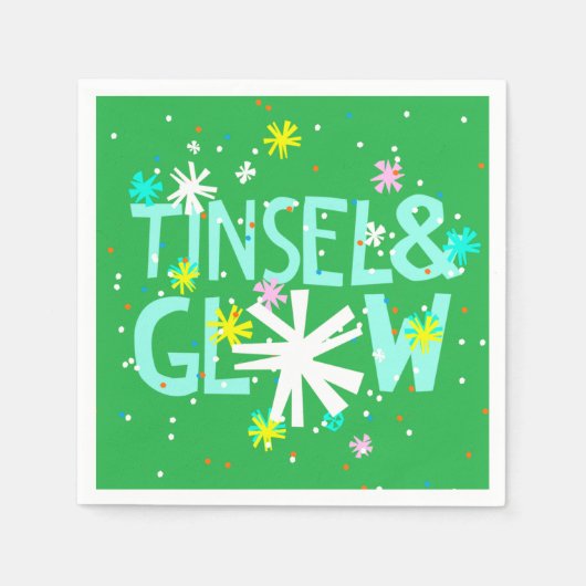 Serviette En Papier Tinsel & Glow (Devant)