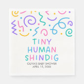 Serviette En Papier Tiny Human Shindig Baby Shower (Devant)
