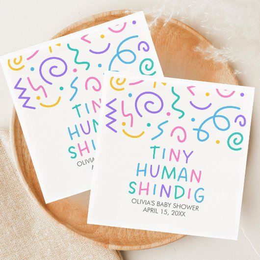 Serviette En Papier Tiny Human Shindig Baby Shower