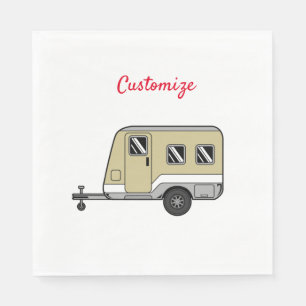 Serviette En Papier Tiny Tan Caravan Camper Thunder_Cove