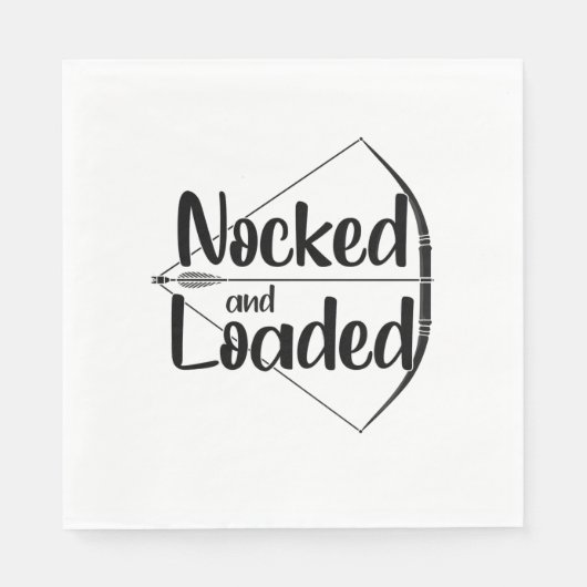 Serviette En Papier Tir À L'Arc Caché Et Chargé (Devant)