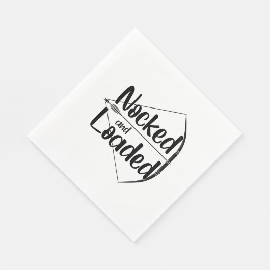 Serviette En Papier Tir À L'Arc Caché Et Chargé (Coin)