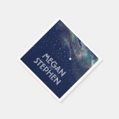 Serviette En Papier Tir Star Navy et Gold Night Starry (Coin)