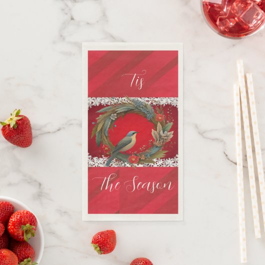 Serviette En Papier Tis Season Paper Guest Towel (En situation)