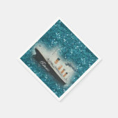 Serviette En Papier Titanic Sapphire Parties scintillant White Star Li (Coin)