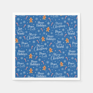 Serviette En Papier Titres de Noël amusants avec des bonshommes en pai