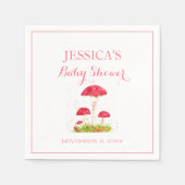 Serviette En Papier Toadstool Champignon Aquarelle Baby shower mou (Devant)