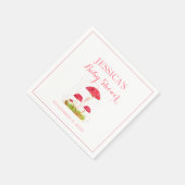 Serviette En Papier Toadstool Champignon Aquarelle Baby shower mou (Coin)