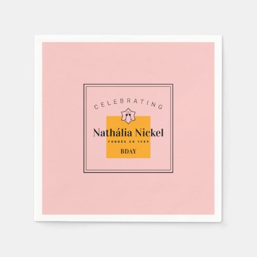 Serviette En Papier Toast au champagne (Devant)