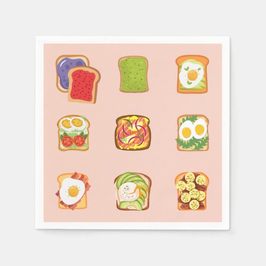 Serviette En Papier Toast Brunch (Devant)