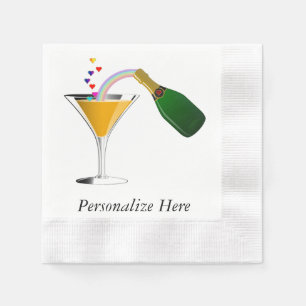 Serviette En Papier Toast Champagne
