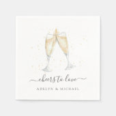 Serviette En Papier Toast Champagne "Cheval to Love" Personnalisé (Devant)