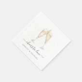 Serviette En Papier Toast Champagne "Cheval to Love" Personnalisé (Coin)