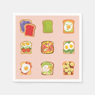 Serviette En Papier Toast de brunch