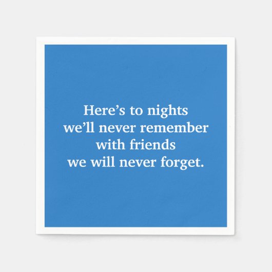 Serviette En Papier Toast de vin bleu (Devant)