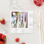 Serviette En Papier Toast en verre de Champagne (En situation)