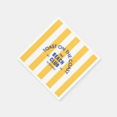 Serviette En Papier Toast Sur La Côte The Beach Club Yellow Stripe (Coin)