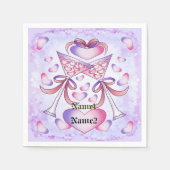 Serviette En Papier Toast To Love mariage serviettes (Devant)