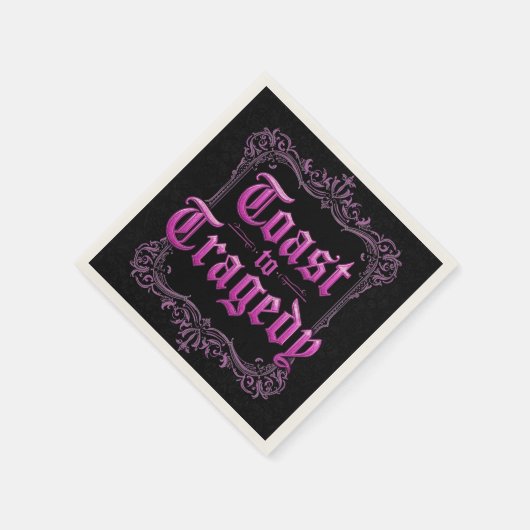 Serviette En Papier Toast to Tragedy Bachelorette Napkins | Gothic Par (Coin)