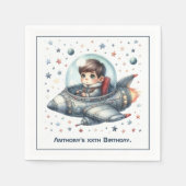 Serviette En Papier Toddler Astronaut Espace thème fête d'anniversaire (Devant)