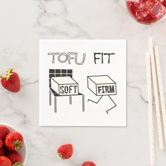 Serviette En Papier Tofu Fit Funny Running Tofu Soy thème (En situation)