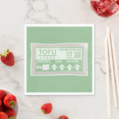 Serviette En Papier Tofu Pop art emballage alimentaire (En situation)