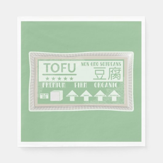 Serviette En Papier Tofu Pop art emballage alimentaire (Devant)