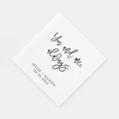 Serviette En Papier Toi et moi, Toujours élégante réception du jour de (Coin)