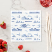 Serviette En Papier Toile animale disparue (En situation)